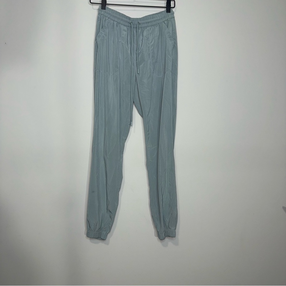 Tna Aritzia Women Blue Grey Elastic Waist Drawstring Jogger Pants Size S